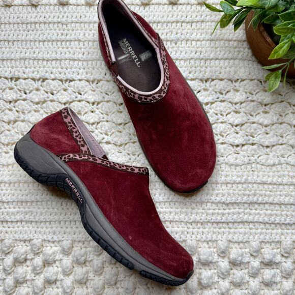 MERRELL Women's 8.5 Encore Adams Slip On Performance Shoe Raisin Suede Leather - Picture 2 of 12